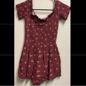 Lottie Moss Smocked Off-The-Shoulder Romper